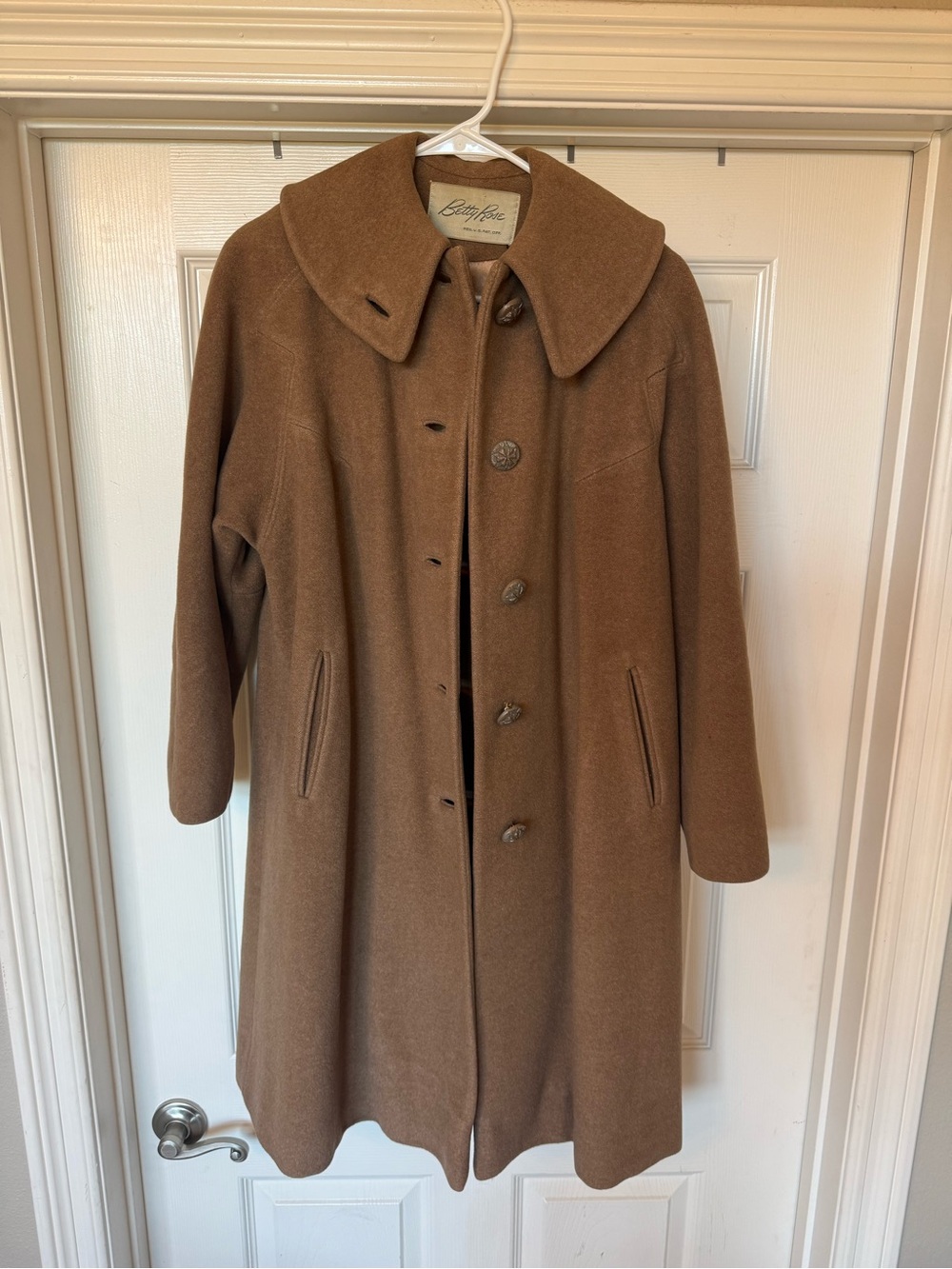 Vintage Betty Rose Classic Camel Wool Coat